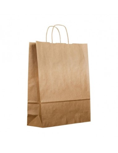 Bolsa de papel asa rizada de 32 + 11 x 41...