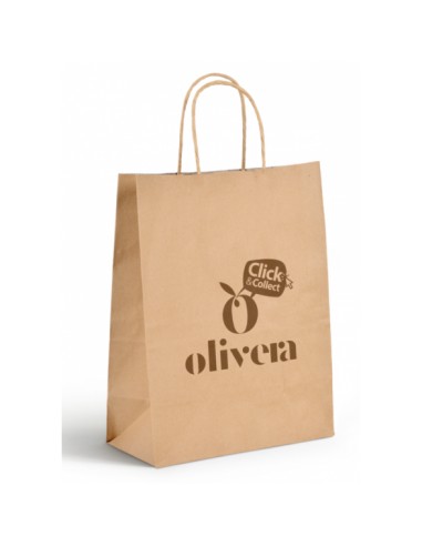 Bolsa de papel asa rizada de 18 + 8 x 24...