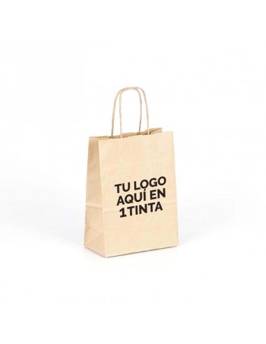 Bolsa de papel asa rizada de 18 + 8 x 24...