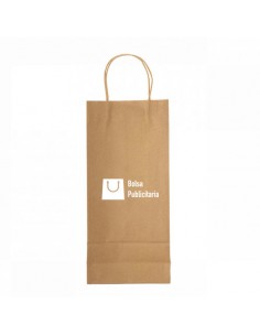 Bolsa de papel asa rizada de 18 + 8 x 39 PERSONALIZADA.