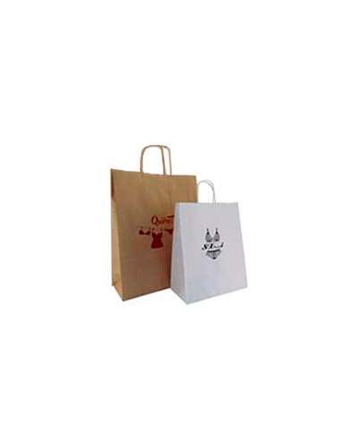 Bolsa de papel asa rizada de 28 + 12 x 36...