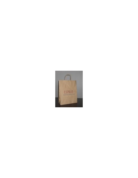 Bolsa de papel asa rizada de 46 + 16 x 49 PERSONALIZADA.