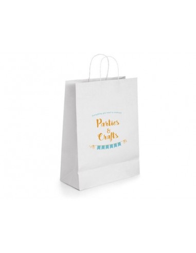 Bolsa de papel asa rizada de 46 + 16 x 49...