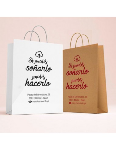 Bolsa de papel asa rizada de 54 + 13 x 45...