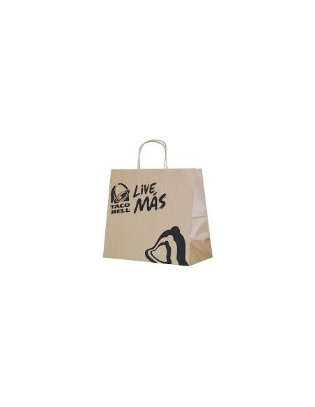 Bolsa de papel asa rizada de 36 + 16 x 44 STANDARD.