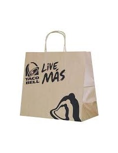 Bolsa de papel asa rizada de 36 + 16 x 43 PERSONALIZADA. 2