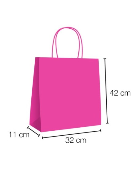 Bolsa de papel asa rizada de 32 + 11 x 41 STANDARD.