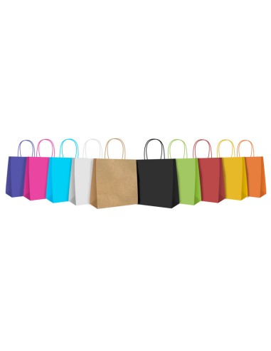 Bolsa de papel asa rizada de 32 + 11 x 41...