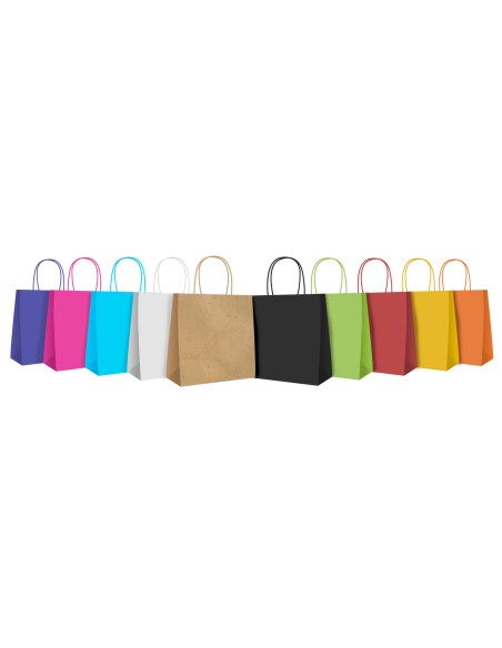 Bolsa de papel asa rizada de 24 + 11 x 32 STANDARD.
