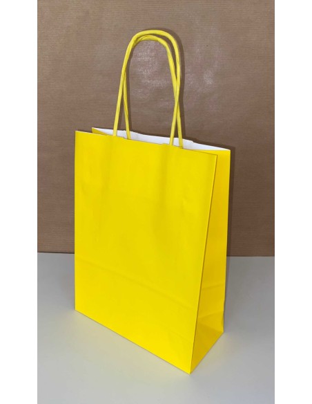 Bolsa de papel asa rizada de 24 + 11 x 32 STANDARD.