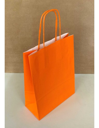 Bolsa de papel asa rizada de 24 + 11 x 32...