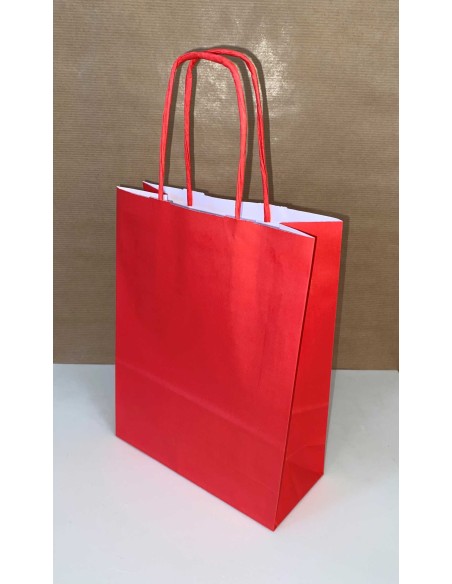 Bolsa de papel asa rizada de 32 + 11 x 41 STANDARD.