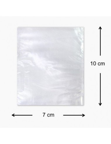 Bolsa de plástico transparente de 7 x 10 cm