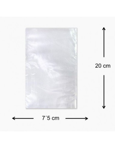 Bolsa de Plastico Transparente 7,5 x 20 cm