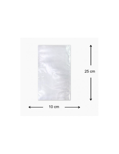 Bolsa de Plastico Transparente 10 x 25 cm