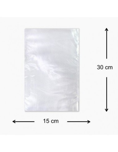 Bolsa de Plastico Transparente 15 x 30 cm
