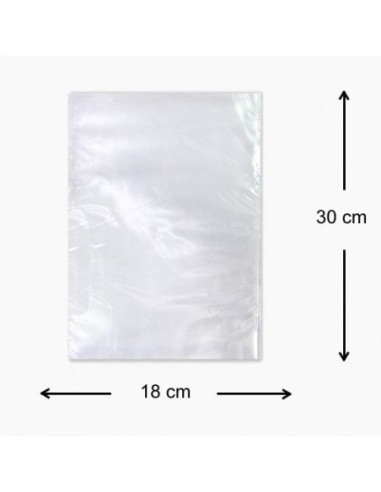 Bolsa de Plastico Transparente 18 x 30 cm