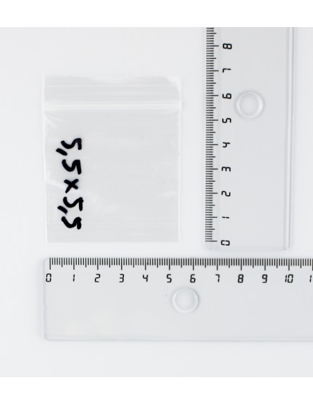 Bolsa de plastico autocierre 5,5 x 5,5 cm