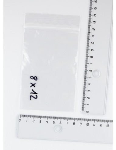 Bolsa de plastico autocierre 8 x 12 cm