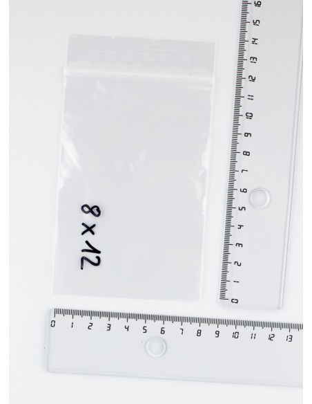 Bolsa de plastico autocierre 8 x 12 cm