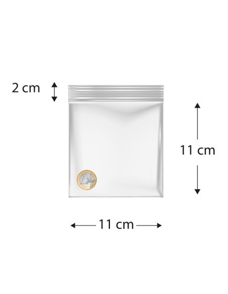 Bolsa de plástico autocierre 11 x 11 cm