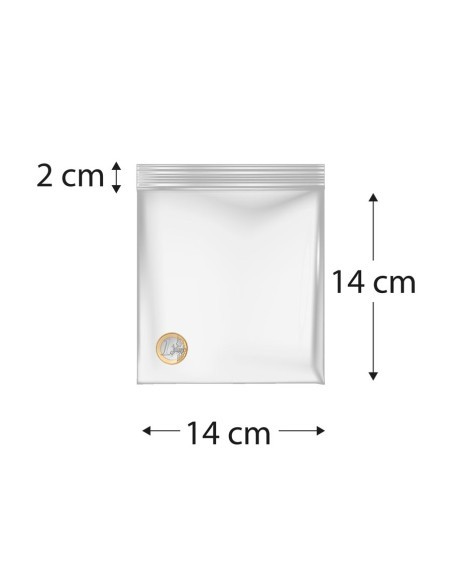 Bolsa de plástico con autocierre 14 x 14 cm