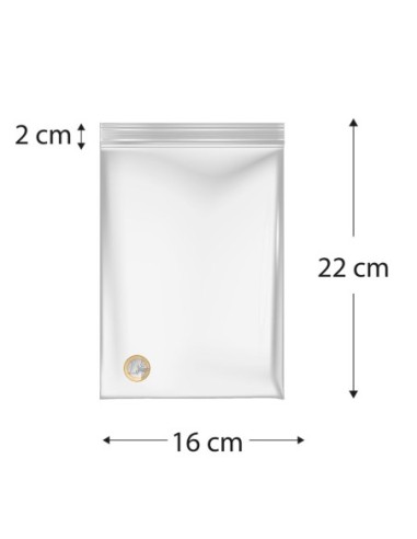 Bolsa de plástico con autocierre 16 x 22 cm