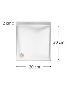 Bolsa de plástico con autocierre 20 x 20 cm