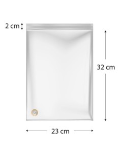 Bolsa plástico con autocierre 23 x 32 cm