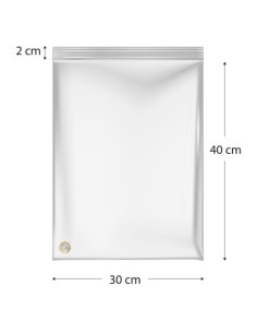 Bolsa de plástico con autocierre 30 x 40 cm