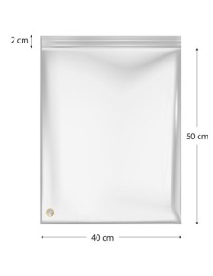 Bolsa de plástico con autocierre 40 x 50 cm