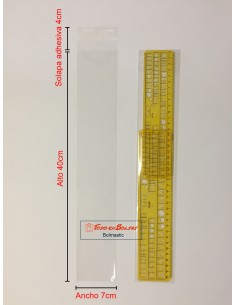 Bolsa de Polipropileno con Solapa Adhesiva de 7 x 40 cm 2