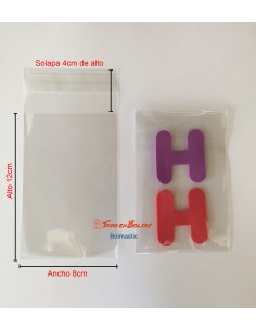 Bolsa de Polipropileno con Solapa Adhesiva 8 x 12 cm 2