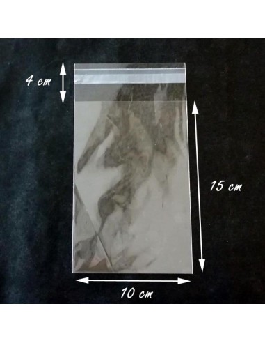 Bolsa de Polipropileno con Solapa Adhesiva  10 x 15 cm